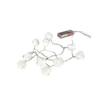 10 Led Rozen licht snoer - Licht slinger -  Warm wit - Decoratie -  120 cm