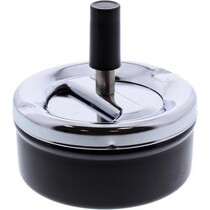 Luxe Asbak Metaal |Druk En Draai Asbak| Roterend | 10 x 9 cm