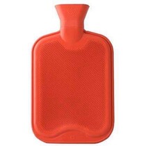 Warmwaterkruik - Inhoud: 2 Liter - Warm Water Kruik - Kruikzak - Warmtekruik - Rubber - Rood