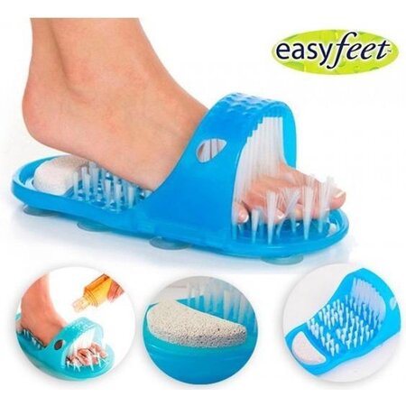 Easyfeet Voetmassage Slippers - Easy Feet Bad Slippers Met Eelt Scrub Puimsteen - Eeltverwijderaar Massage - Voetmassageapparaat