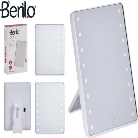 Berilo Vergrotende Spiegel met Led Wit (4,8 x 21,8 x 16,8 cm)