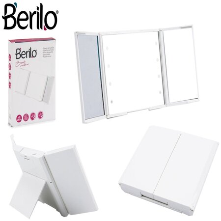 Berilo Vergrotende Spiegel met Led Wit (11,5 x 1,5 x 9,5 cm)