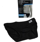 Merkloos Microvezel Slip gevoerd voor Heren maat S Zwart – 30x24cm | Onderbroek voor Mannen | Katoen | Ondergoed