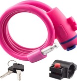 Banzaa Staalkabelslot voor de Fiets - Met beschermend omhulsel - Roze – 16x11cm | Bescherming | Fietsslot | Kettingslot