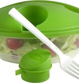 Banzaa Lunch box - Salade box - Slabak met vork en sausbakje - Salade to go - 1 liter - Wit