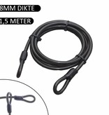 Stahlex Stahlex Staalkabel met Lussen - 1.5 meter x 8 mm - Geplastificeerd