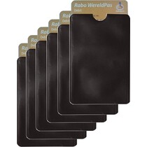 6x RFID bankpas beschermer - Kaarthouder Soft - Anti-Skimming - Zwart