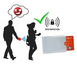 Merkloos 6x RFID bankpas beschermer - Kaarthouder Soft - Anti-Skimming - Blauw