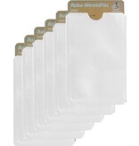 Merkloos 6x RFID bankpas beschermer - Kaarthouder Soft - Anti-Skimming - Wit