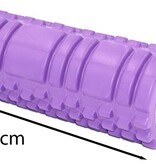 MalaTec Grid Foam Roller - 30x10 Centimeter - Massage Roller - Triggerpoint Massage - Foamrollers - Yoga - Pilates - Fitness - Paars