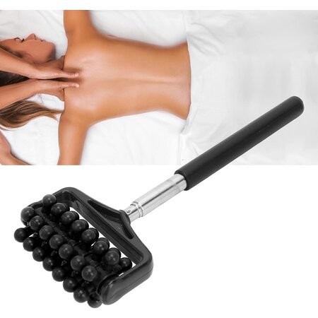 Banzaa Massage Roller met Uitschuifbare Stick Zwart