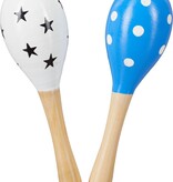 Relaxdays Relaxdays speelgoed sambaballen - set van 2 - houten maracas - muziekspeelgoed kinderen