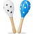 Relaxdays Relaxdays speelgoed sambaballen - set van 2 - houten maracas - muziekspeelgoed kinderen