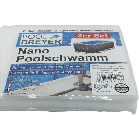 Pool Dreyer Pool Dreyer - Nano sponzen voor zwembaden - 3 Stuks - Wit