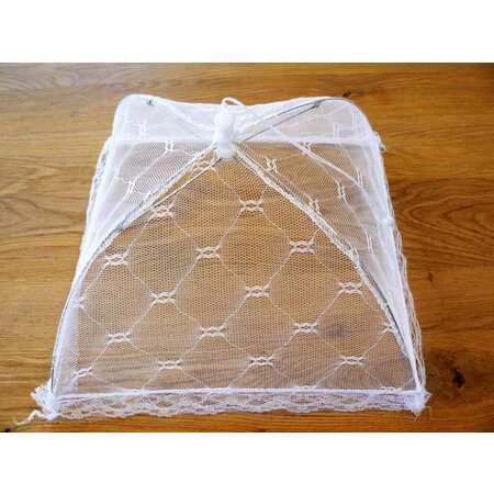 Merkloos Vliegenkap Opvouwbaar 2 Stuks – wit - 44 x 44 x 26 cm