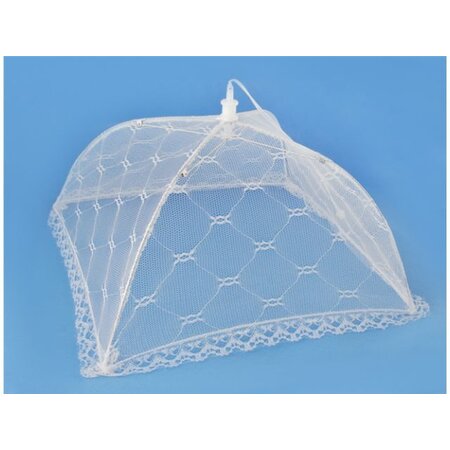 Merkloos Vliegenkap Opvouwbaar 2 Stuks – wit - 44 x 44 x 26 cm