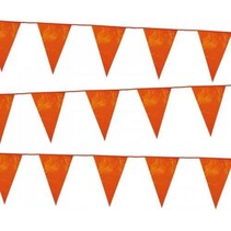 3x Vlaggenlijn Oranje, 10 meter, Buiten Kwaliteit , EK, , Oranje, Nederland, Voetbal, Vlaggetjes Oranje