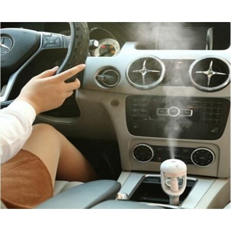 Merkloos Auto diffuser - Bevochtiger - USB Lader - Aroma therapie - Humidifier - Groen