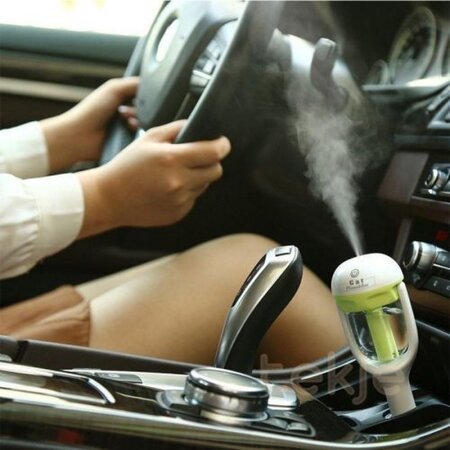 Merkloos Auto diffuser - Bevochtiger - USB Lader - Aroma therapie - Humidifier - Groen