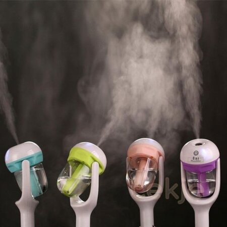 Merkloos Auto diffuser - Bevochtiger - USB Lader - Aroma therapie - Humidifier - Groen
