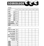 Merkloos Games Yahtzee Scoreblok met 10 Dobbelstenen  - Spellen - Dobbelen