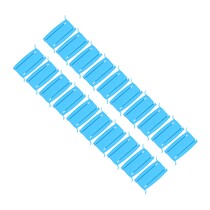 Blauwe keuken afsluit klemmen - Vershoud clip  met magneet - Set van 20 - 8  cm