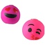 Jonotoys Jonotoys Emoji Stressbal 2 Stuks  – Ø 6 cm - Soft Density - Roze en Paars