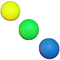 Stressbal 3 Stuks  – Ø 6 cm - Medium Density - Blauw & Groen & Geel