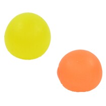 Maltose Stretch stressbal 2 Stuks  – Ø 6 cm - Medium Density - Fluor Geel & Oranje