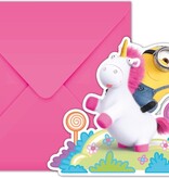 universal Despicable me Minions Uitnodigingen Unicorn 6st