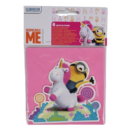 universal Despicable me Minions Uitnodigingen Unicorn 6st