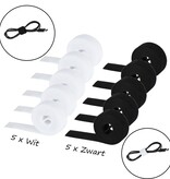 Merkloos Klittenband Kabelbinders - Kabel Organiser - Kabel Management - 10 Stuks