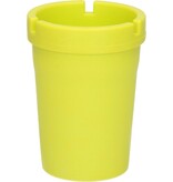 Banzaa Auto/strand/tuin asbak met deksel - kunststof - groen - 11 x 8 cm