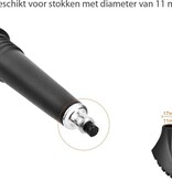 Merkloos Nordic Walking Doppen - 1 Paar - Variant 2 - Universeel - Wandelstok Voetjes - Zwart - Set van 2