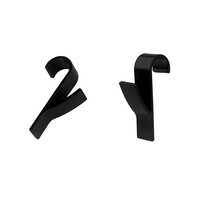 Handdoekhaak set 2 stuks Radiator Kunststof - Zwart