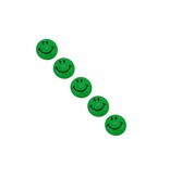 Merkloos Smiley Koelkast magneten - 5 stuks - groen