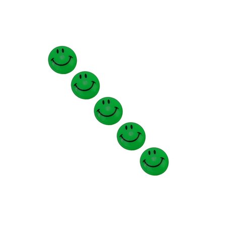 Merkloos Smiley Koelkast magneten - 5 stuks - groen