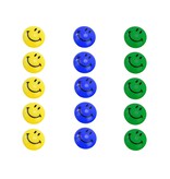 Merkloos Smiley Koelkast magneten - 5 stuks - groen