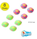 Merkloos Splash Waterballen 8 Kleine Balletjes 5,5cm – Zomerbal van Polyester – Stressbal – Splash Bal – Multicolor