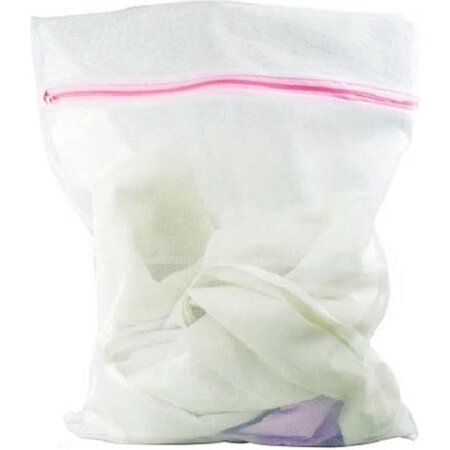 Merkloos Waszak met rits voor in de wasmachine - Laundry bag BH lingerie sokken ondergoed -  30 x 40 cm - Wit