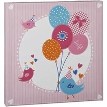 Lief! Canvas Schilderij voor in de Kinder Slaapkamer Roze – 30x30x2cm | Wanddecoratie voor in de Slaapkamer Jongens of Meisjes