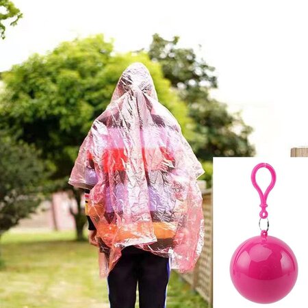 Banzaa Regenponcho in Bal met Haak Set 3 stuks Oranje