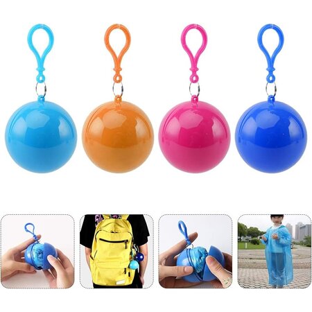 Banzaa Regenponcho in Bal met Haak Set 3 stuks Oranje