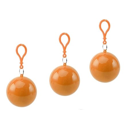 Banzaa Regenponcho in Bal met Haak Set 3 stuks Oranje