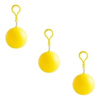 Regenponcho in Bal met Haak Set 3 stuks Geel