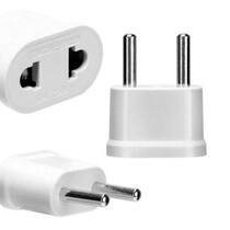 USA naar Europa (EU) Adapter verloop stekker Wit