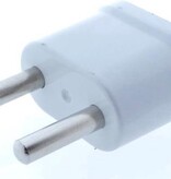Benson USA naar Europa (EU) Adapter verloop stekker Wit