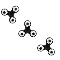 Fidget spinner voetbal - Anti stress - hand spinner - 3 stuks - Rage 2021 - Zwart