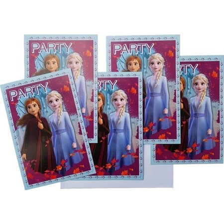 Disney Frozen Uitnodigingen Disney Frozen 2 Elsa & Anna 5 stuks