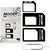 Nousy Sim kaart adapter - Nano - Micro sim